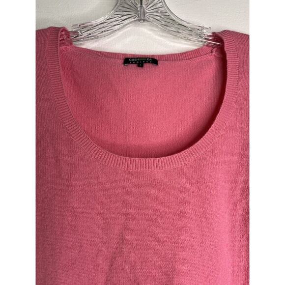 Cash Ca England Cashmere Sweater Large Bright Pink Long Sleeves - Picture 3 of 9